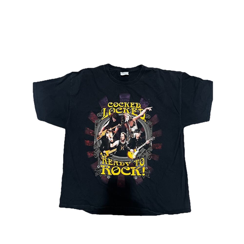 Aerosmith Cocked Locked Ready To Rock 2010 Concert Tour T Shirt XXL Hanes Tag
